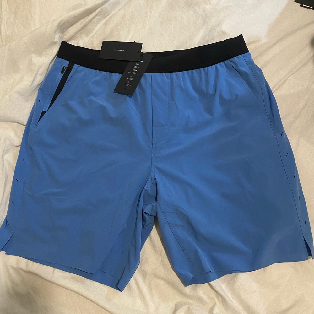 Ten Thousand Men’s Interval Short with Liner 9” Light Blue 2XL